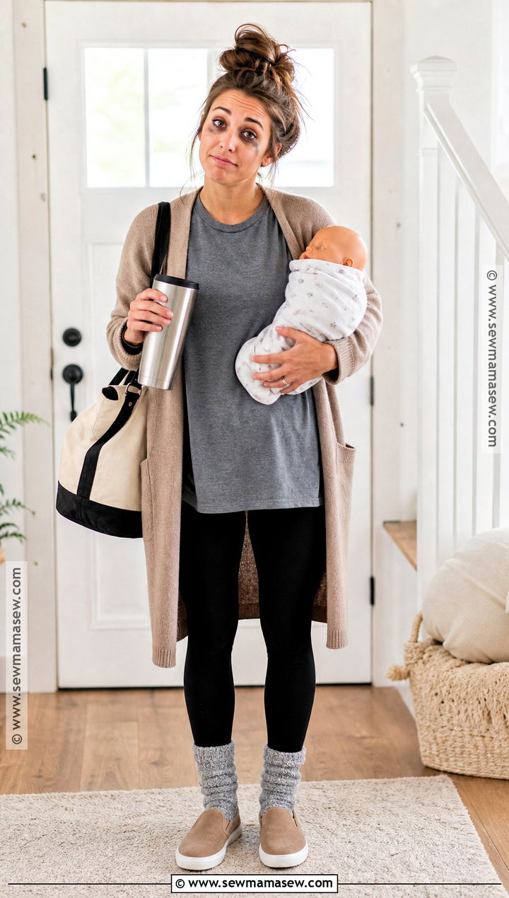 Classic Messy Bun Tired Mom Costume - 30 Tired Mom Costume Ideas