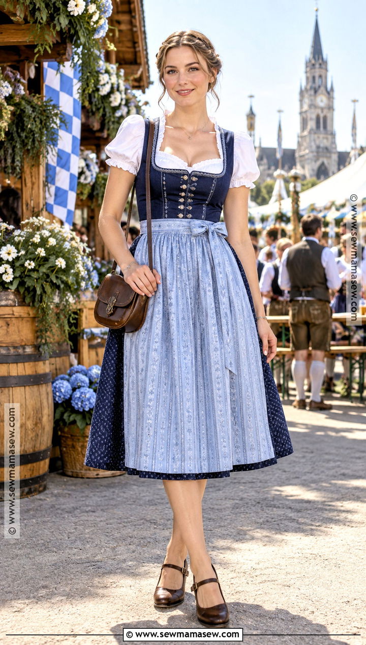 Classic Midi Dirndl Oktoberfest Outfit - 15 October Fest Dress Ideas
