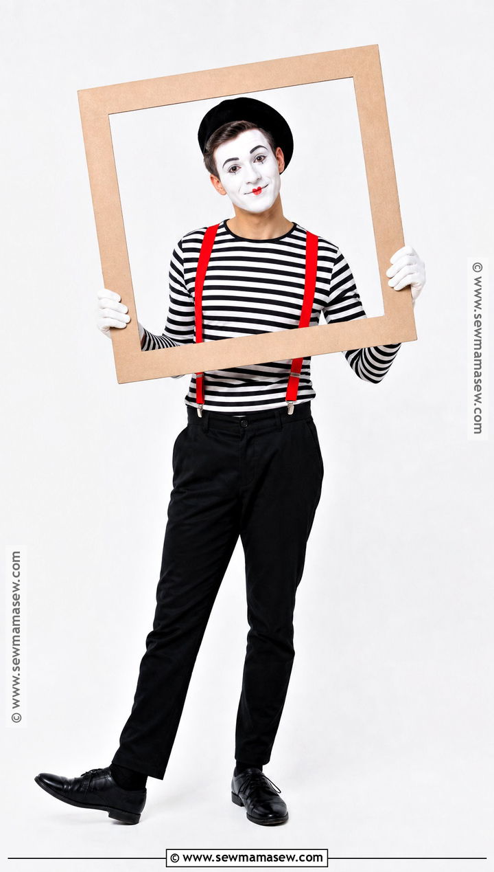 Classic Mime Costume With Striped Shirt - 45 costume party ideas