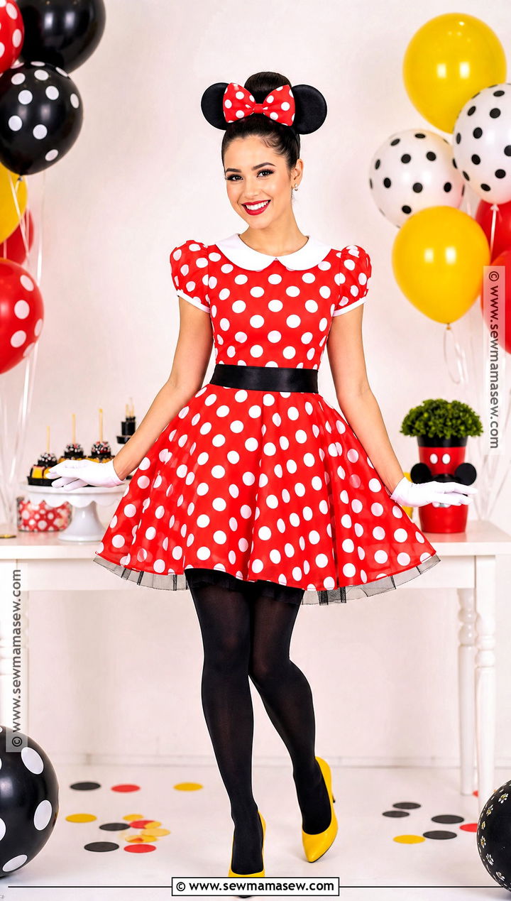 Classic Minnie Mouse Costume With Polka Dot Dress - 30 minnie mouse costume ideas for women