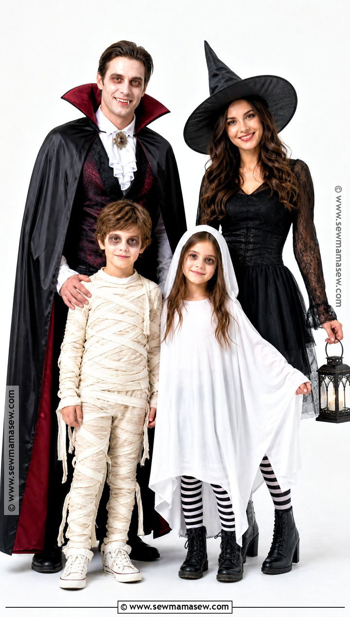 Classic Monster Family Costume - 40 family halloween costumes for 4