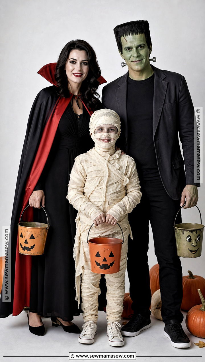Classic Monster Family Costume - 45 family of 3 halloween costumes