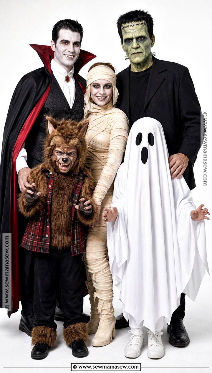 Classic Monster Family Costume - 30 family costumes for 5 halloween