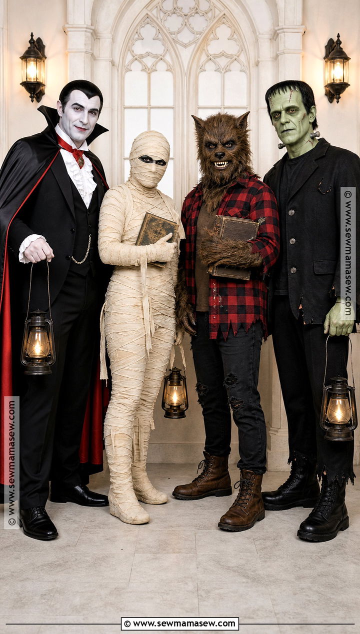 Classic Monster Group Costume - 35 Group Halloween Costumes For 4