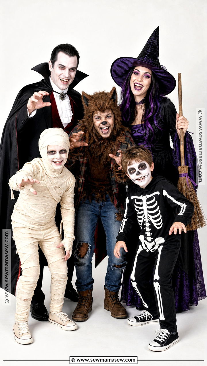 Classic Monster Group Costume - 35 halloween costumes 5 people