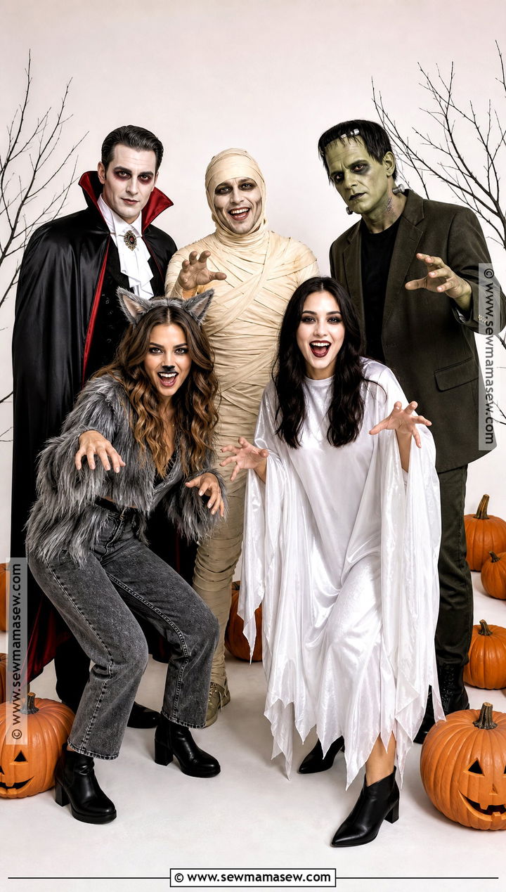 Classic Monster Group Costume - 50 halloween costumes ideas