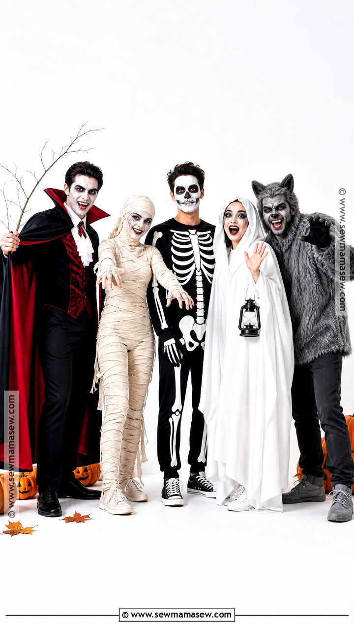 Classic Monster Group Costume - 50 scary halloween costume ideas