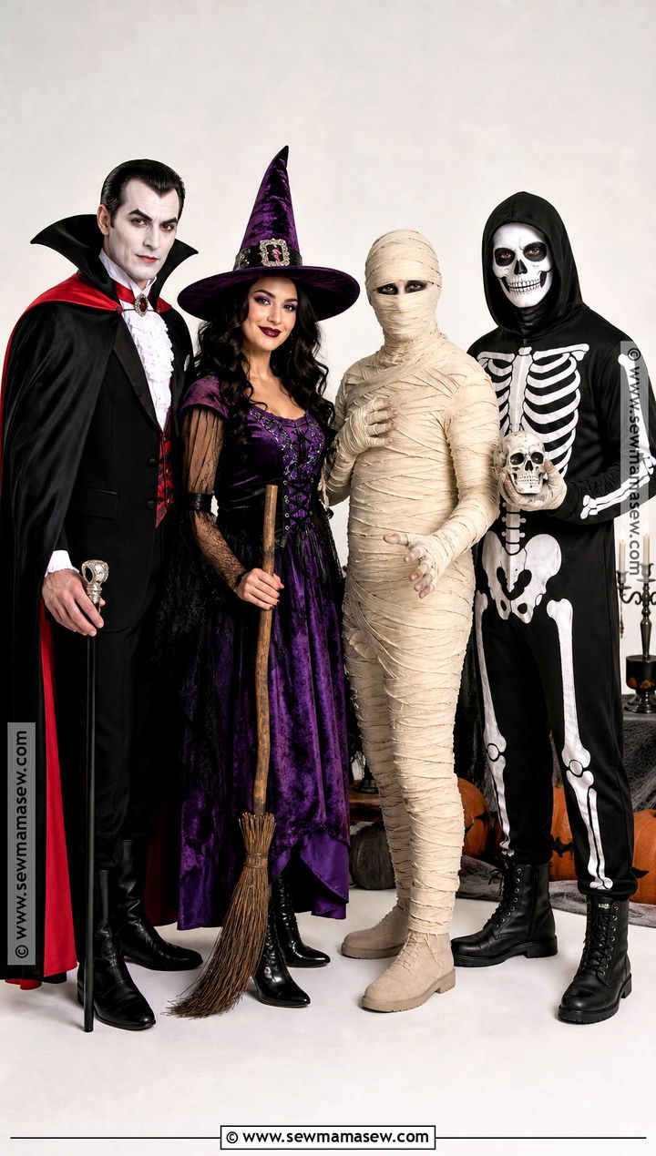 Classic Monsters Group Costume - 45 4 people halloween costumes