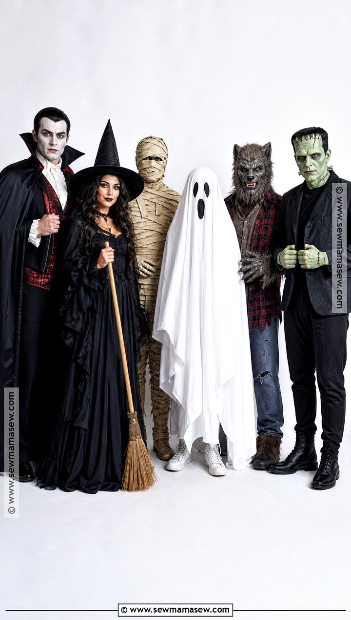 Classic Monsters Group Of Six Halloween Costume - 30 group of six halloween costume ideas