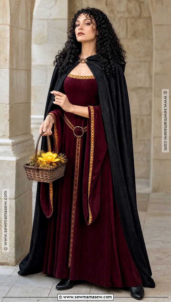 Classic Mother Gothel Costume With Burgundy Gown - 40 mother gothel costume ideas