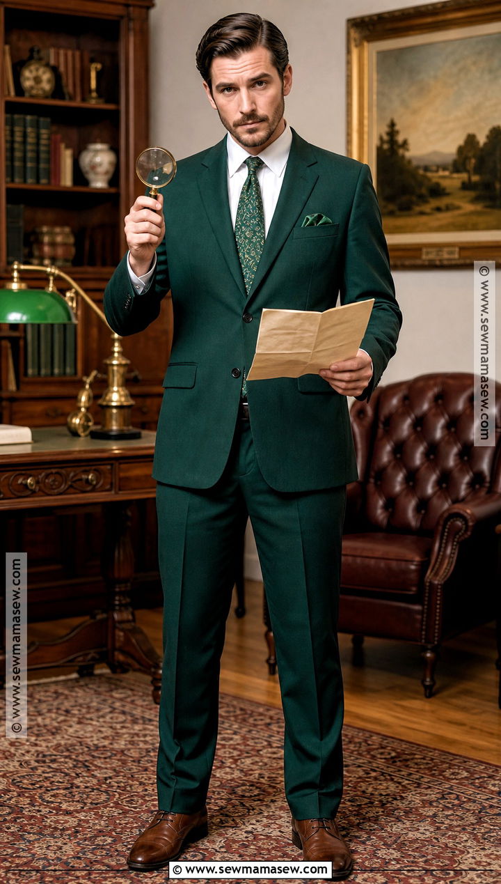 Classic Mr Green Green Suit Costume - 30 clue character costumes