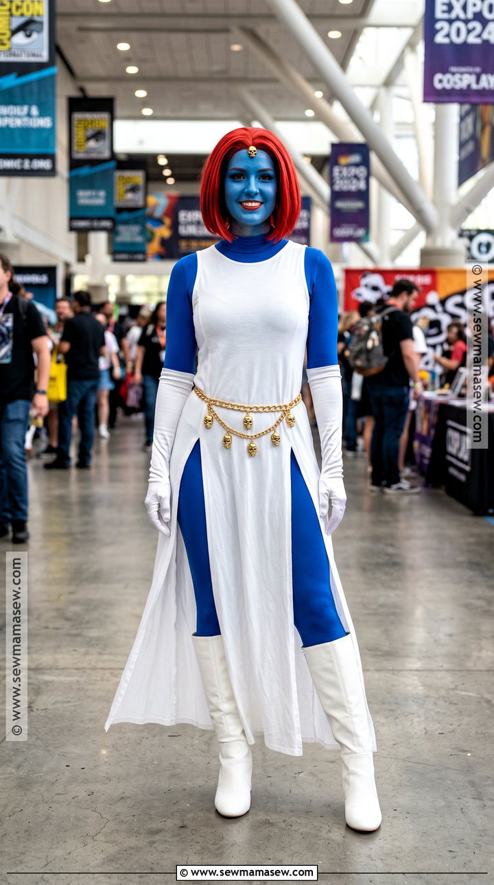 Classic Mystique Costume With White Dress - 35 mystique costume ideas