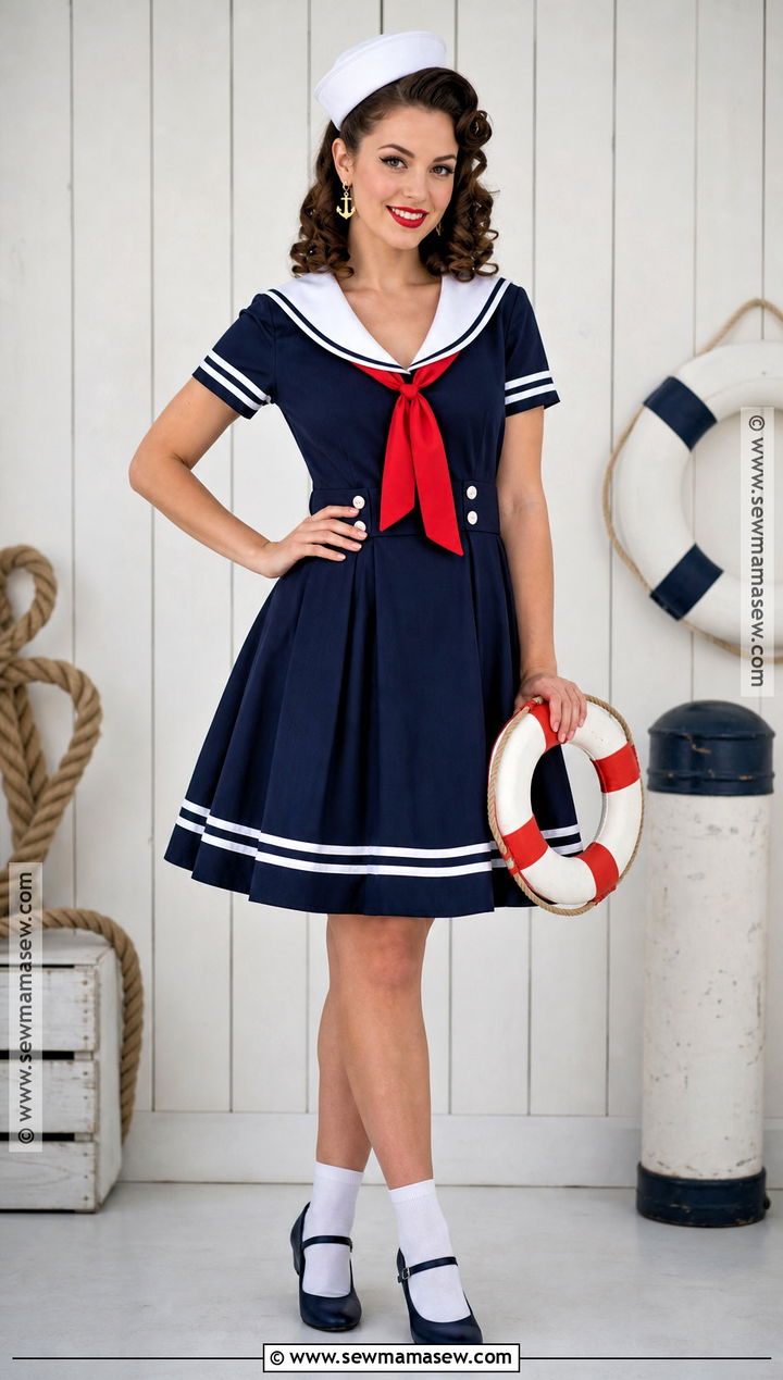 Classic Navy Sailor Dress Costume - 40 sailor costume ideas for women