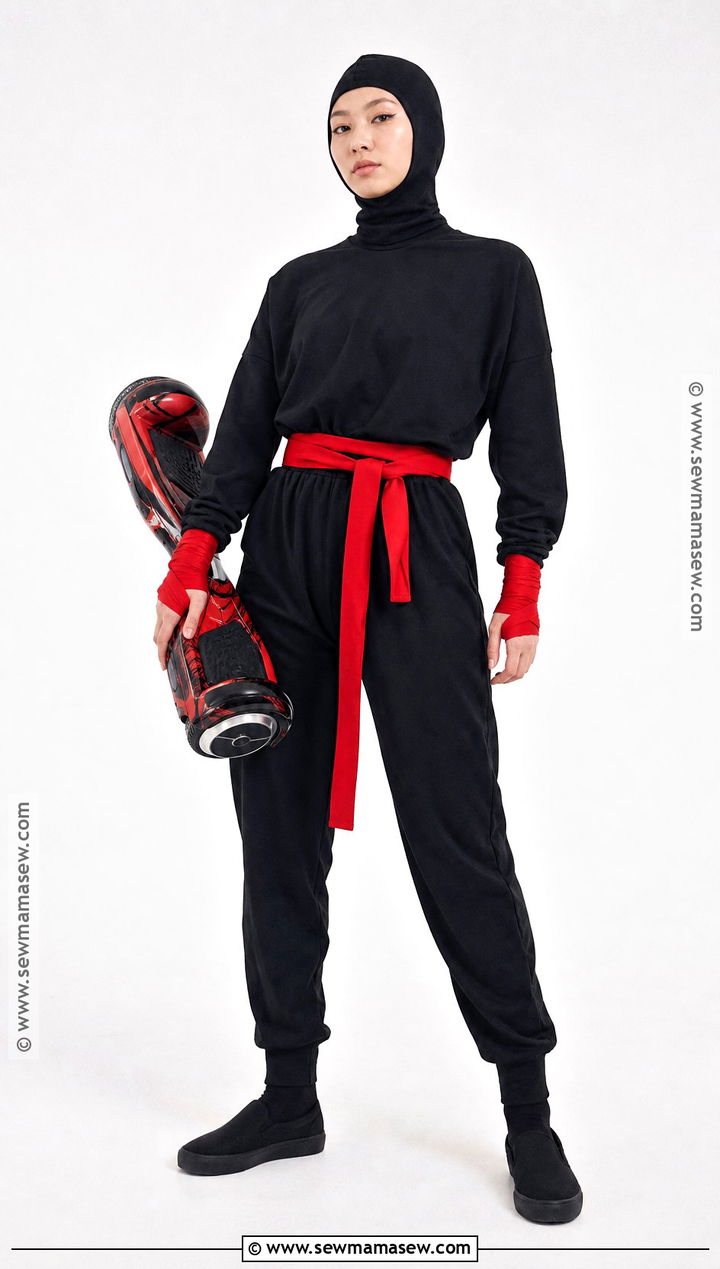 Classic Ninja Costume With Red Belt - 50 subway surfers costume ideas