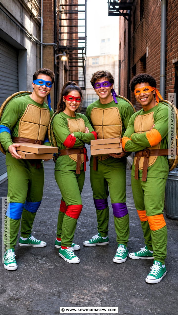 Classic Ninja Turtle Group Costume - 30 ninja turtle halloween costume ideas