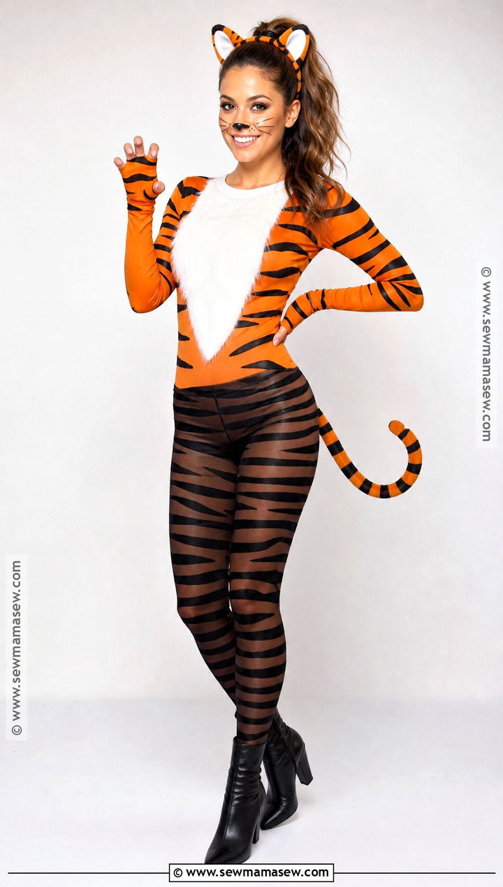 Classic Orange Tiger Costume - 30 tiger halloween costume ideas for women