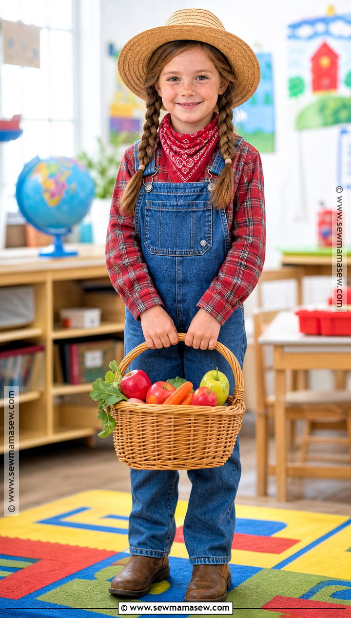 Classic Overalls Farmer Costume - 30 farmer dress up day at school ideas