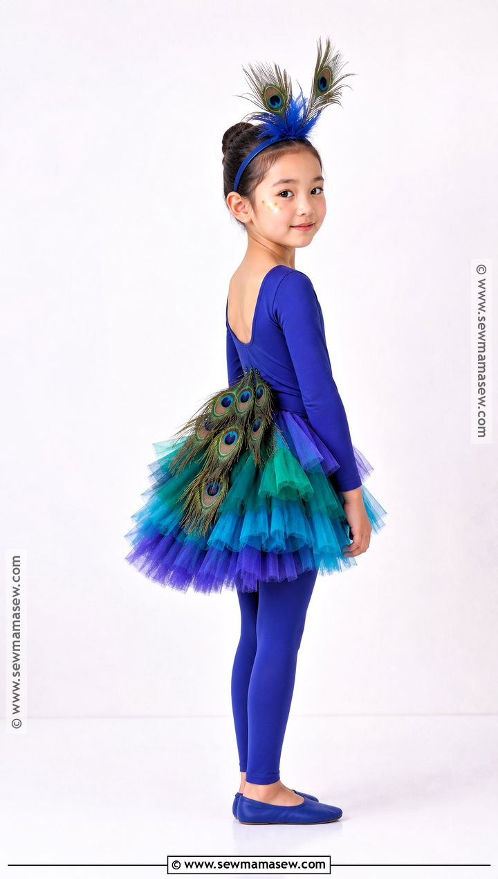 Classic Peacock Tutu Costume - 30 peacock costume ideas for kids