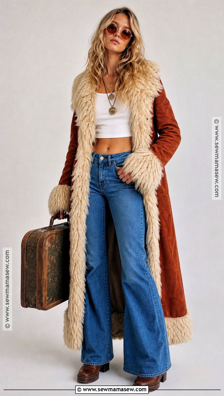 Classic Penny Lane Costume With Shearling Coat - 30 penny lane costume ideas