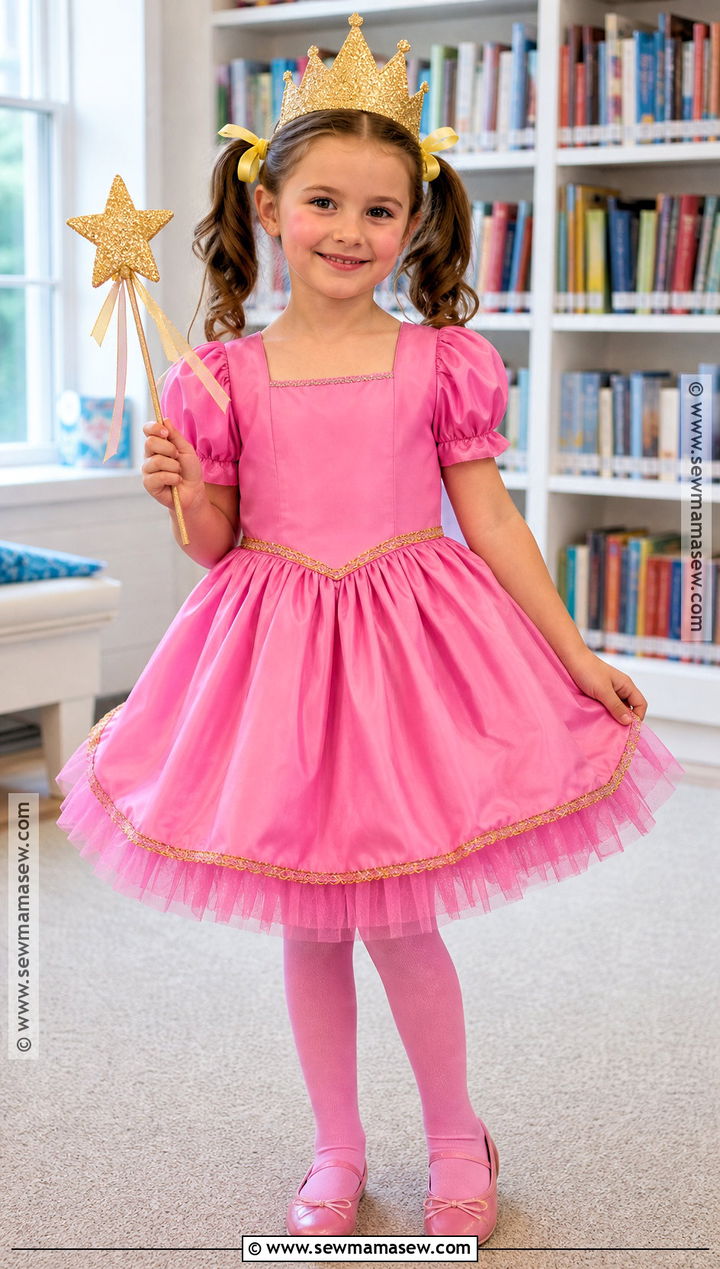 Classic Pinkalicious Costume With Gold Crown - 40 pinkalicious costume ideas