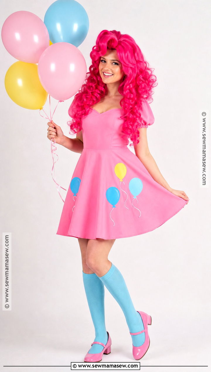 Classic Pinkie Pie Costume With Pink Dress - 35 Pinkie Pie Costume Ideas