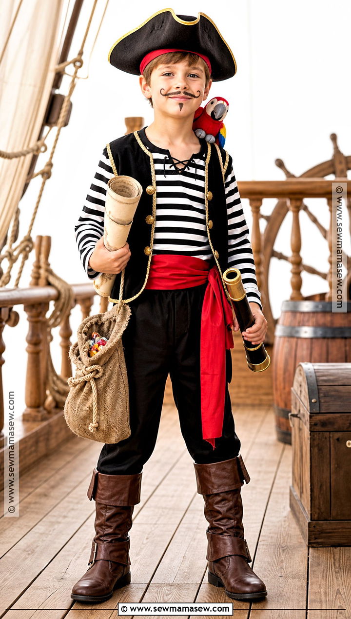 Classic Pirate Costume - 45 boy halloween costumes