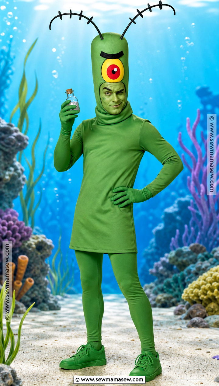 Classic Plankton Costume - 35 spongebob halloween costumes