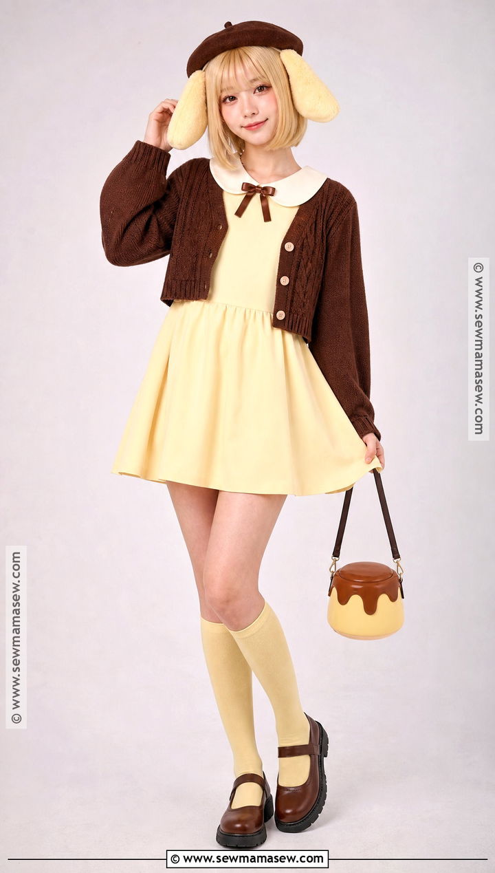 Classic Pompompurin Cosplay With Yellow Dress - 30 pompompurin cosplay ideas