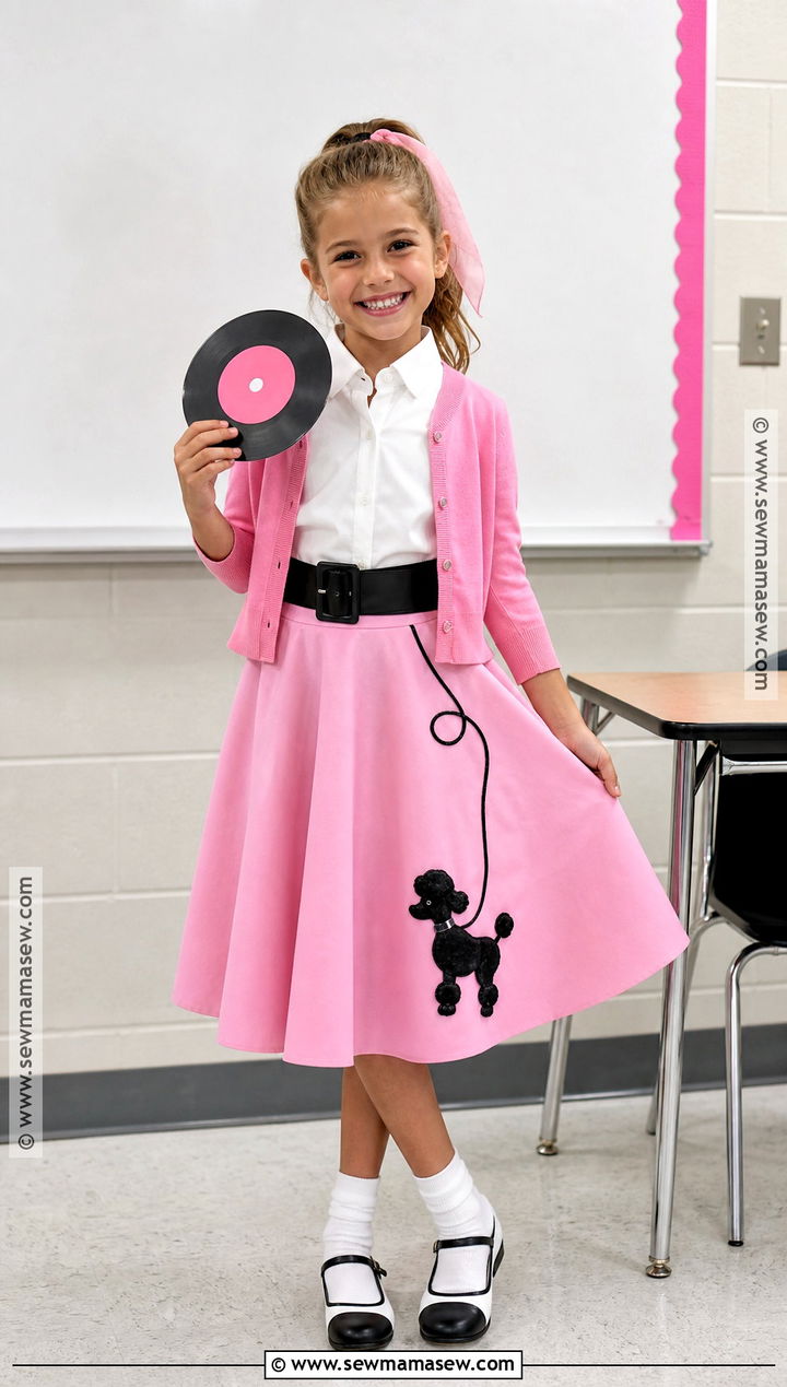Classic Poodle Skirt Costume - 30 50S Dress Up Day At School Ideas
