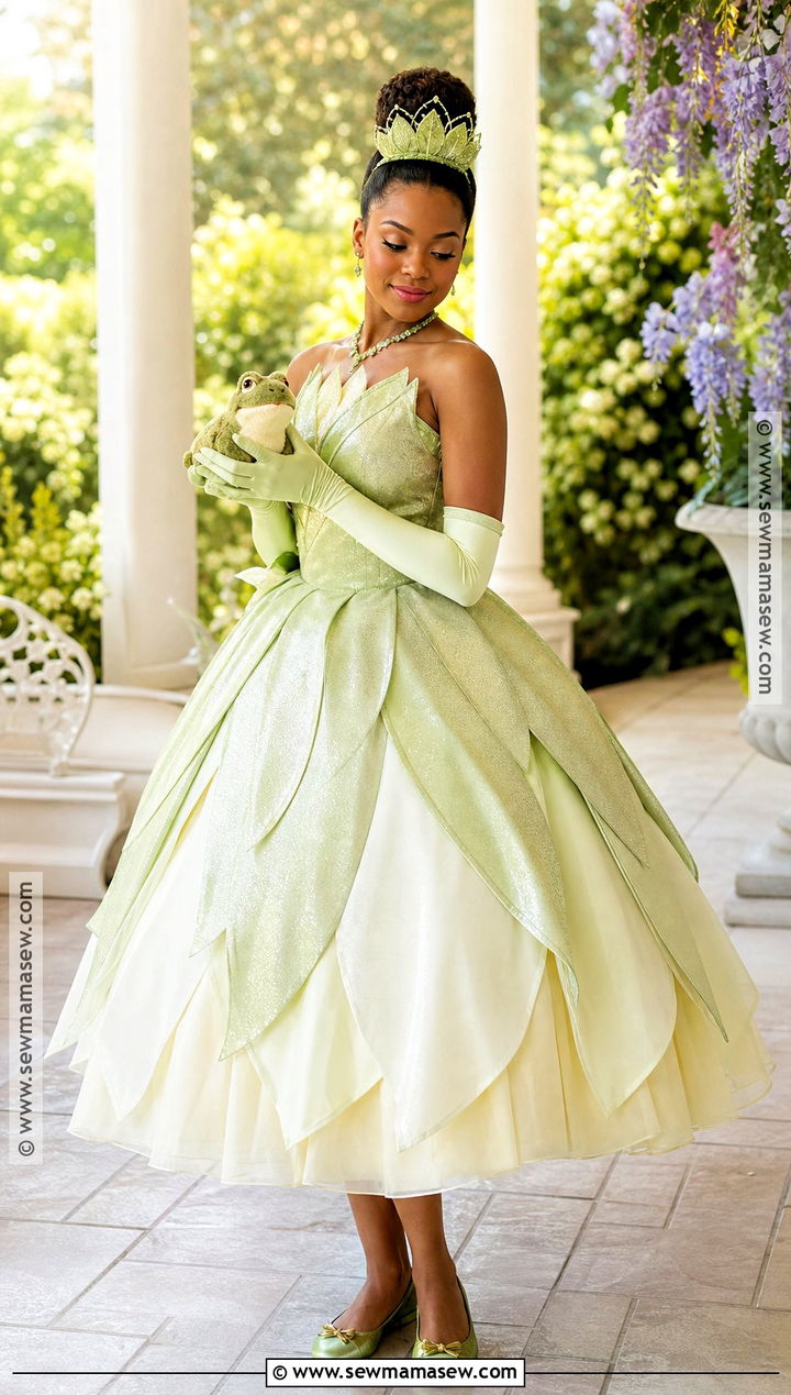 Classic Princess Tiana Green Gown Costume - 30 Princess Tiana Halloween Costume Ideas
