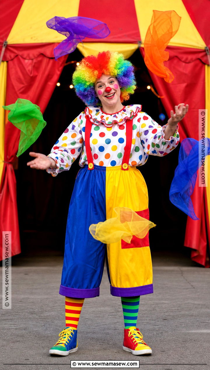 Classic Rainbow Clown Circus Costume - 30 circus costumes