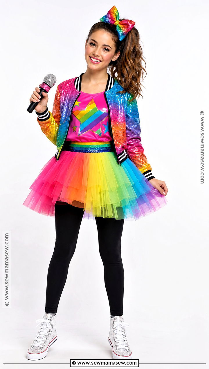 Classic Rainbow JoJo Siwa Costume - 30 jojo siwa costume ideas