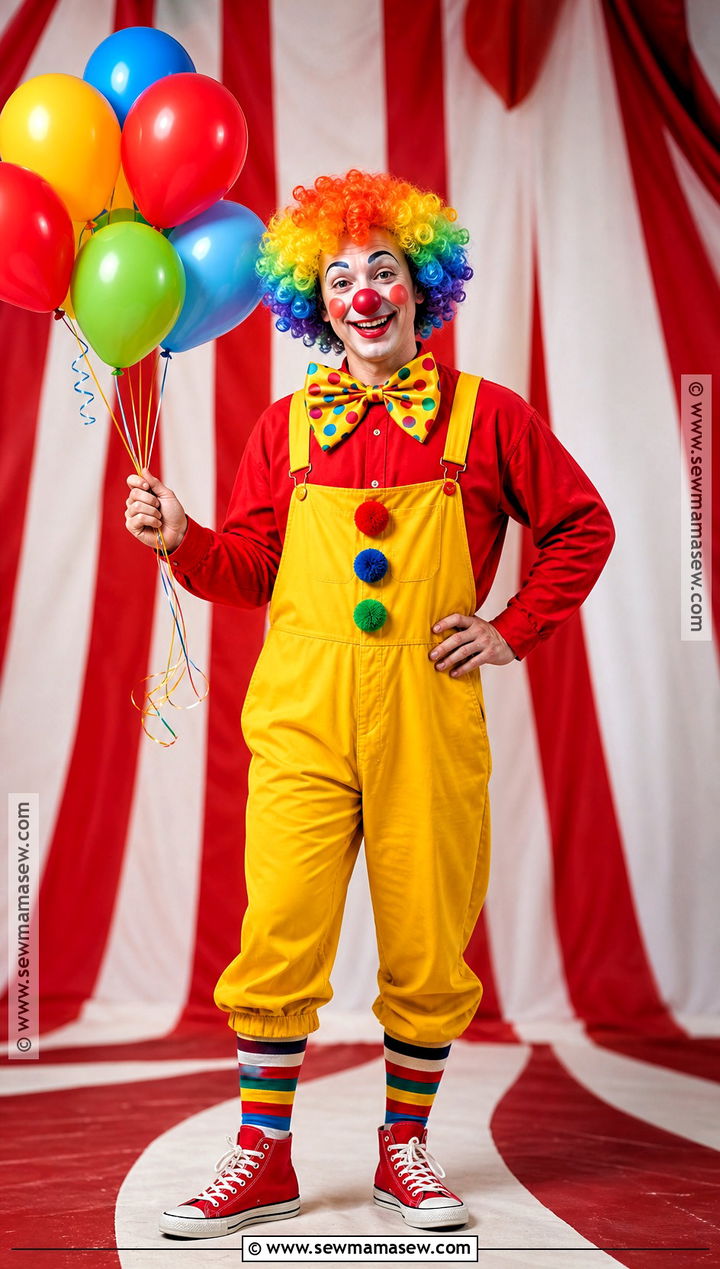 Classic Red And Yellow Circus Clown Costume - 30 circus clown costume ideas