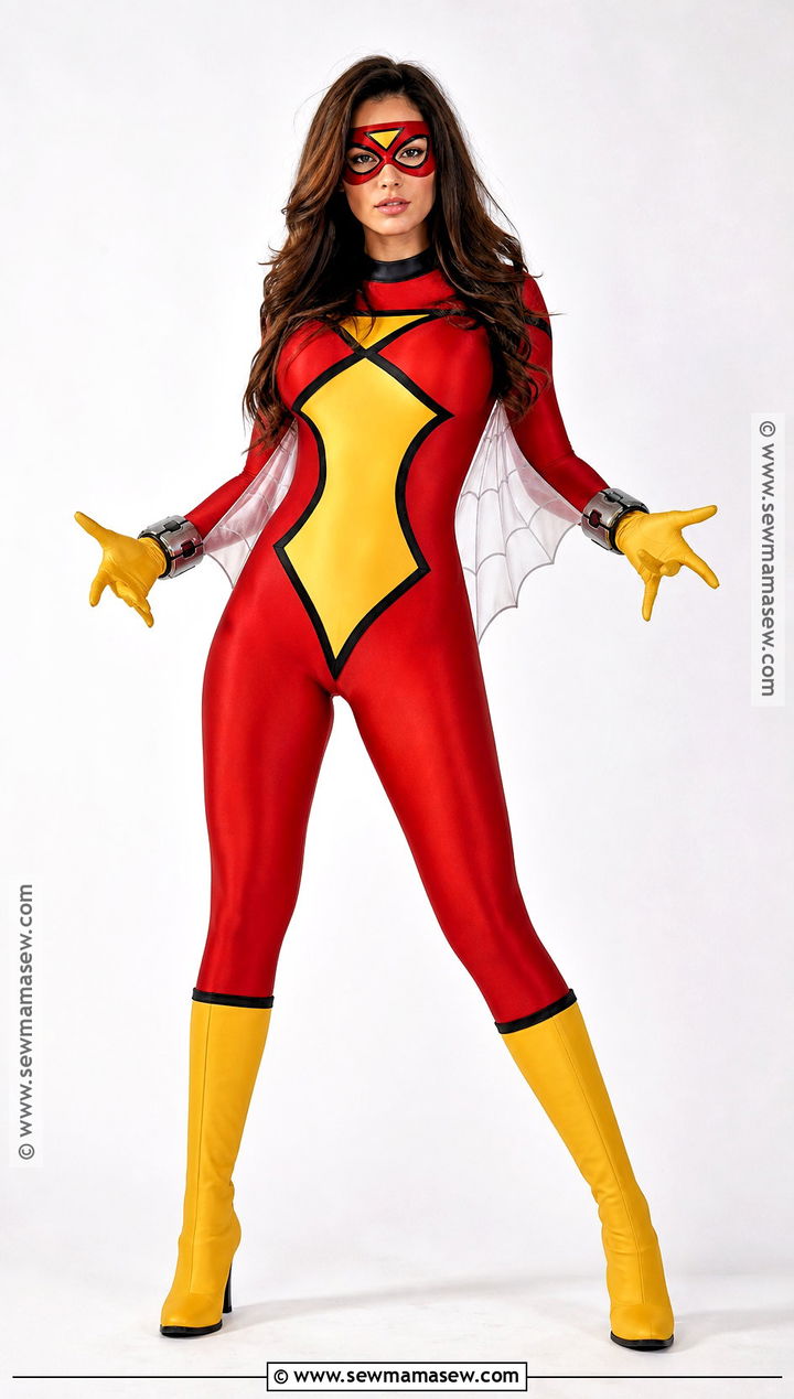 Classic Red And Yellow Spider Woman Costume - 30 spider woman costume ideas