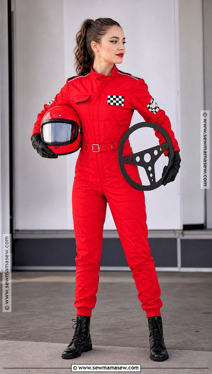 Classic Red Formula 1 Driver Costume - 30 Formula 1 Costume Ideas for Women