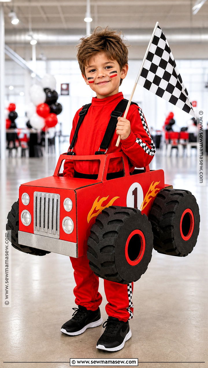 Classic Red Monster Truck Costume - 30 monster truck costume ideas