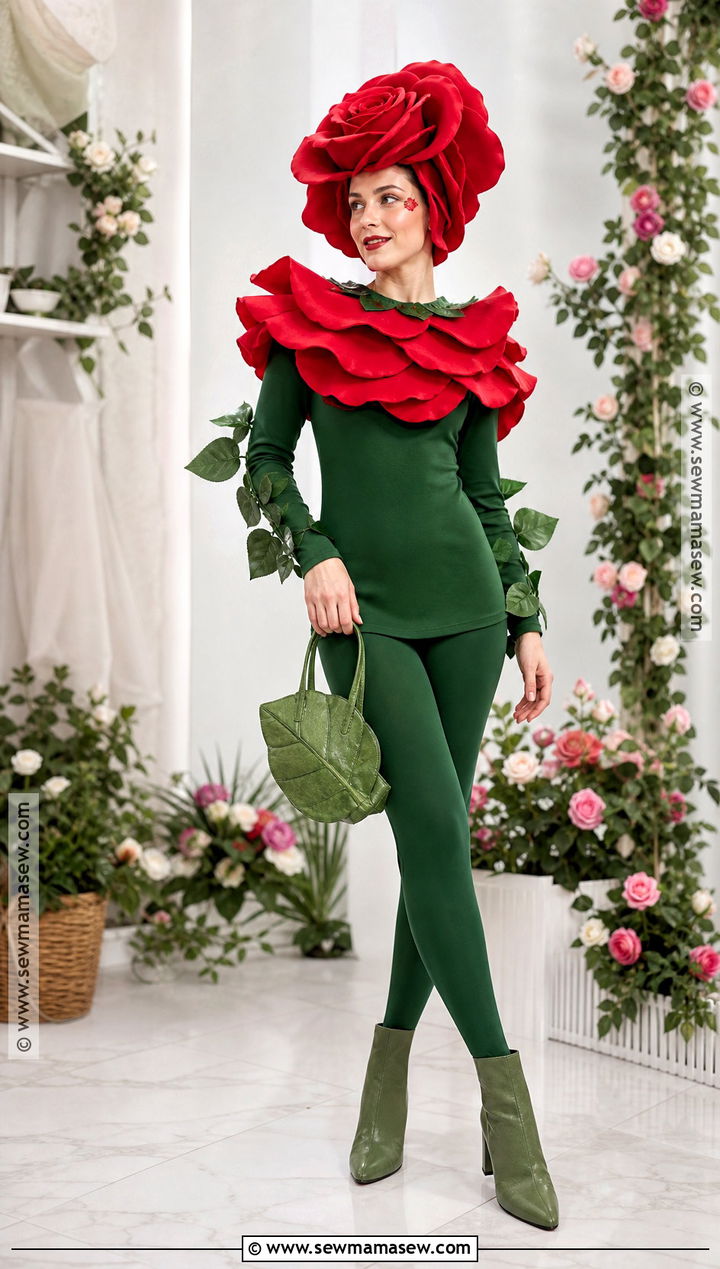 Classic Red Rose Costume - 30 rose costume ideas