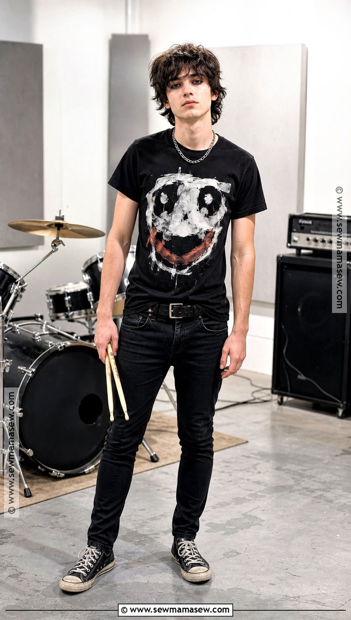 Classic Rodrick Heffley Costume With Band T Shirt - 35 rodrick heffley costume ideas