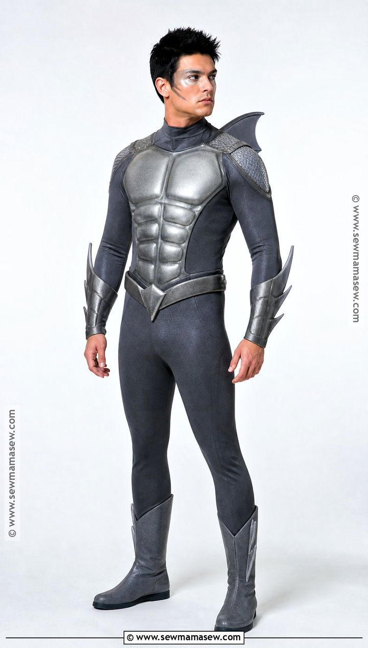 Classic Sharkboy Costume With Gray Armor - 30 sharkboy costume ideas