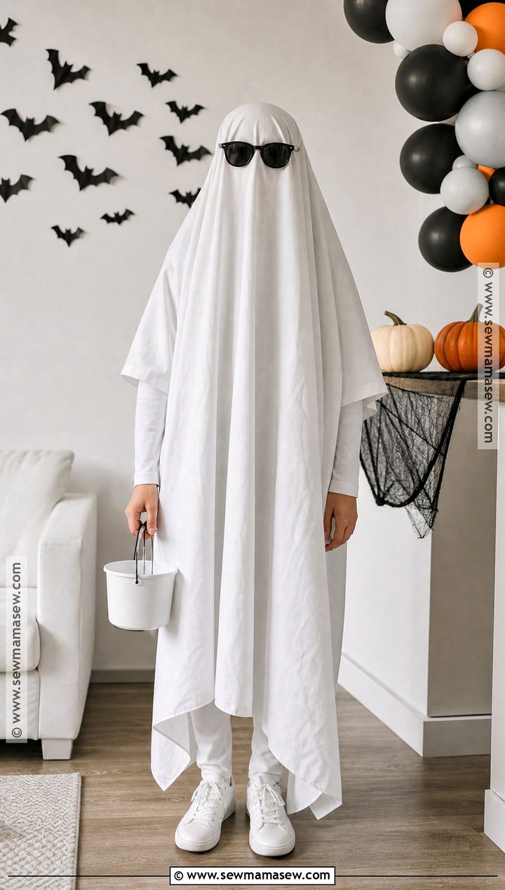 Classic Sheet Ghost Costume - 30 Easy Homemade Halloween Costumes