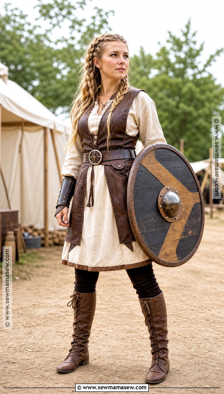 Classic Shield Maiden Costume - 30 viking warrior woman costumes