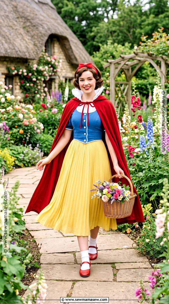 Classic Snow White Costume With Brown Bob - 30 short brown hair costume ideas