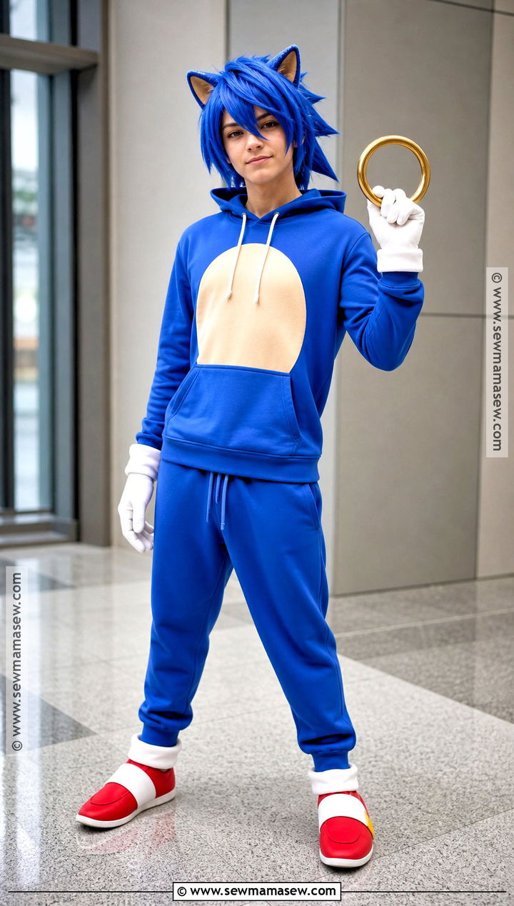 Classic Sonic Cosplay With Red Sneakers - 40 sonic cosplay ideas