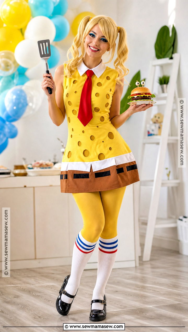 Classic SpongeBob Costume Dress - 30 spongebob costume ideas for women