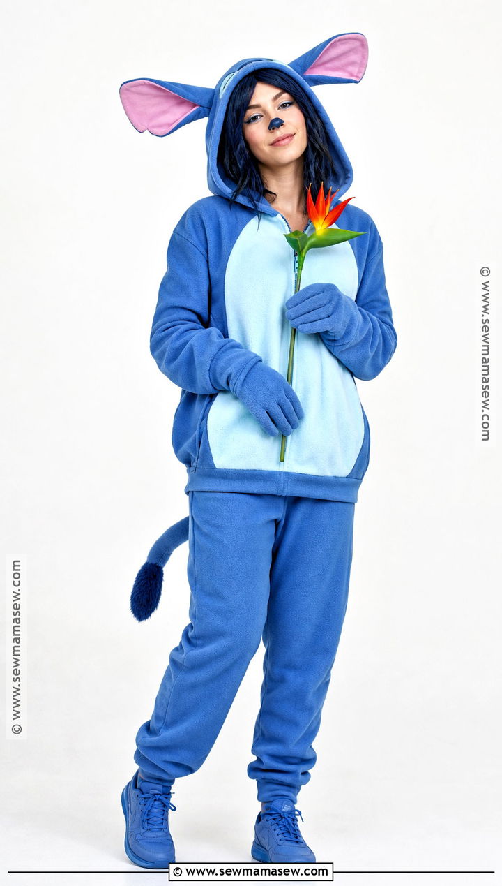 Classic Stitch Blue Hoodie Costume - 40 lilo and stitch costume ideas