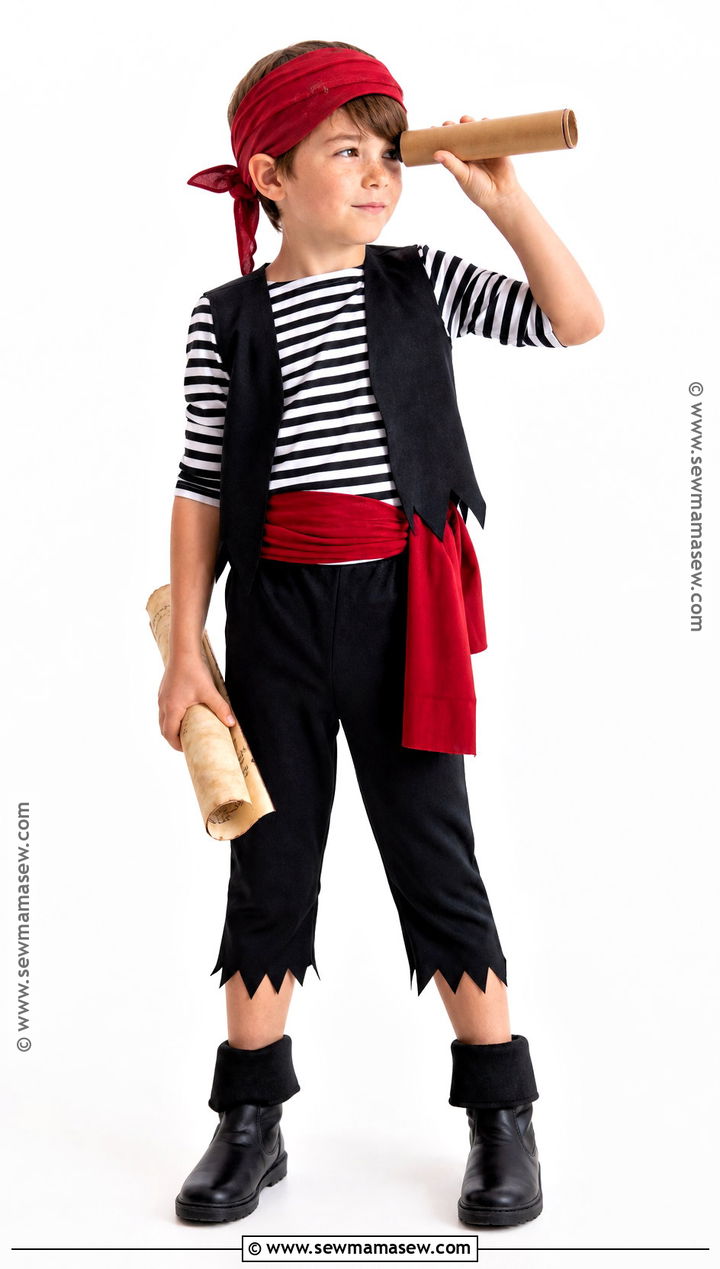 Classic Striped Pirate Costume - 35 pirate costume ideas for kids