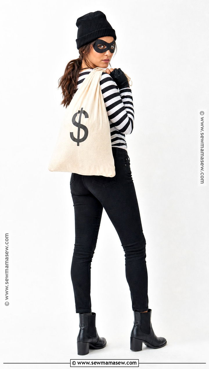 Classic Striped Robber Costume - 30 Robber Costume Ideas for Women