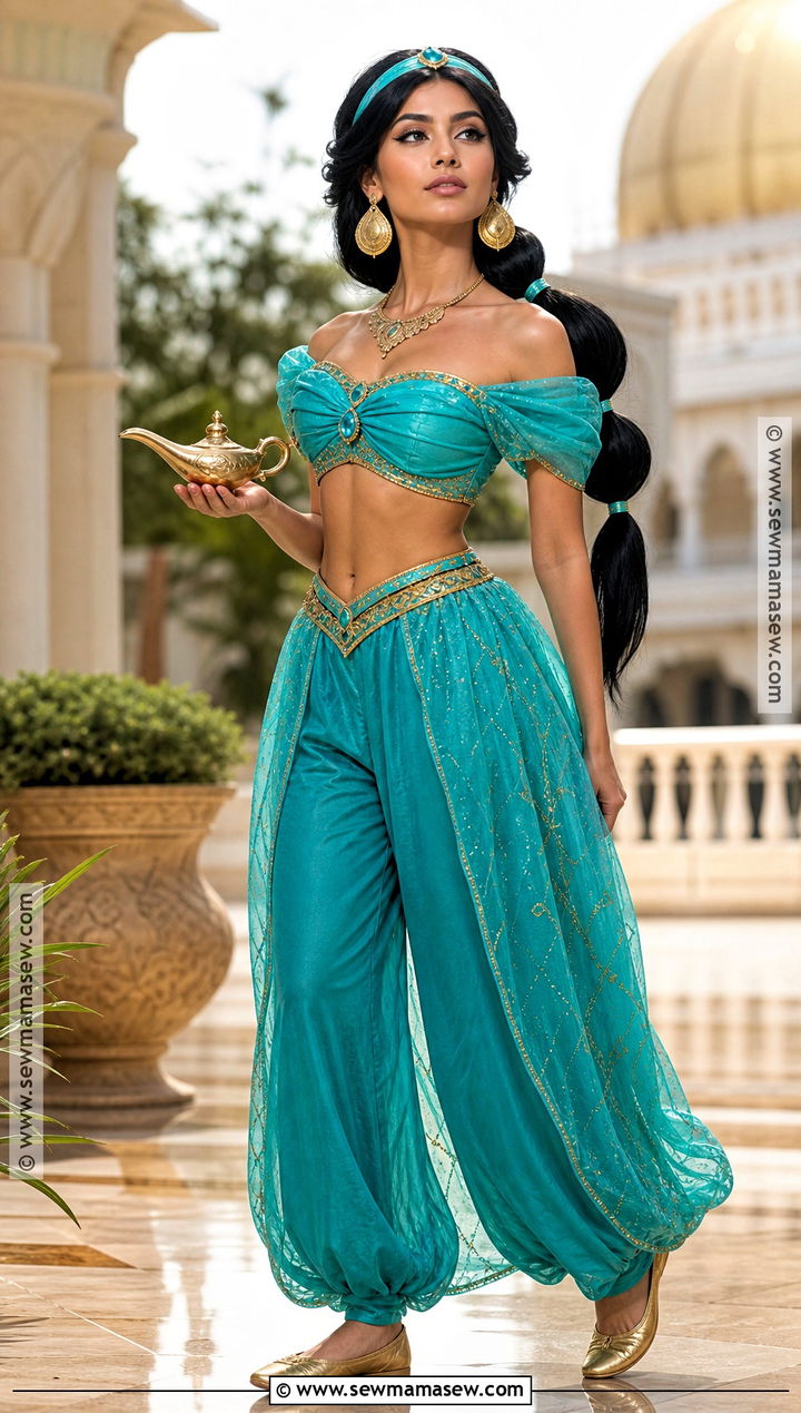 Classic Teal Jasmine Costume - 35 Jasmine Princess Costume Ideas