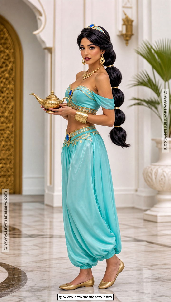 Classic Teal Jasmine Costume - 35 Jasmine Costume Ideas
