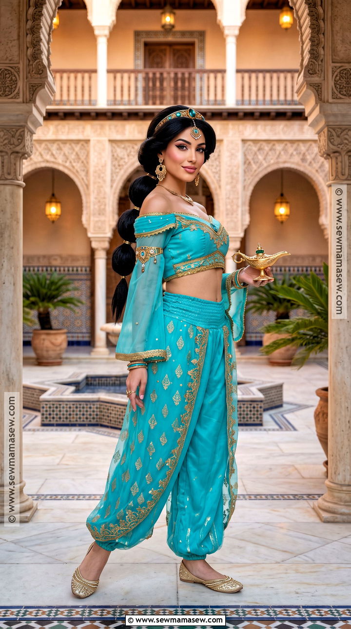Classic Teal Princess Jasmine Costume - 45 princess jasmine costume ideas